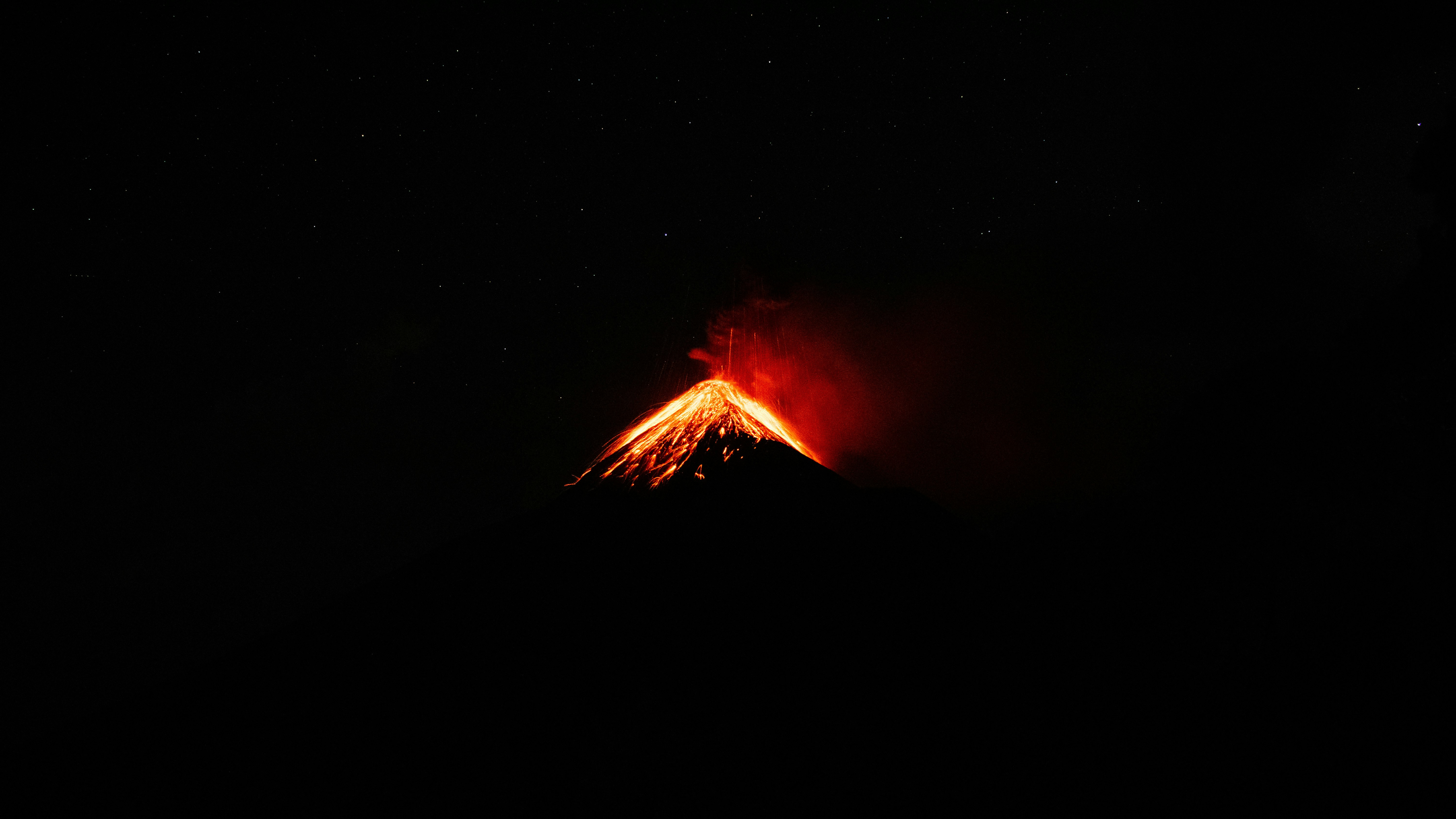 erupting volcano